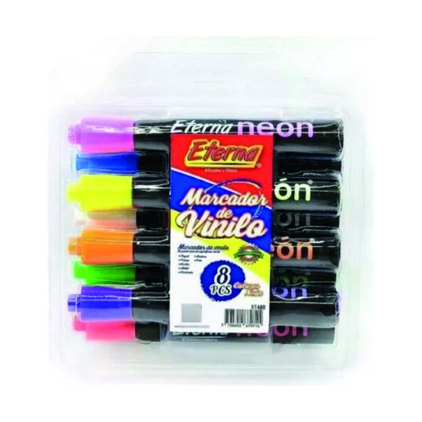 ART_MARCADOR ETERNA VINILO X 8UND NEON Marcador Eterna vinilo *8 Und Neon