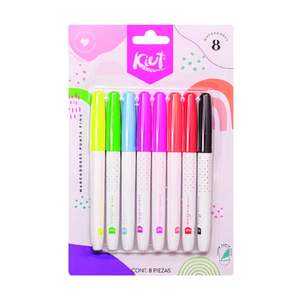 ART_MARCADOR KIUT X 8UND PUNTA FINA Marcador Kiut *8 punta fina