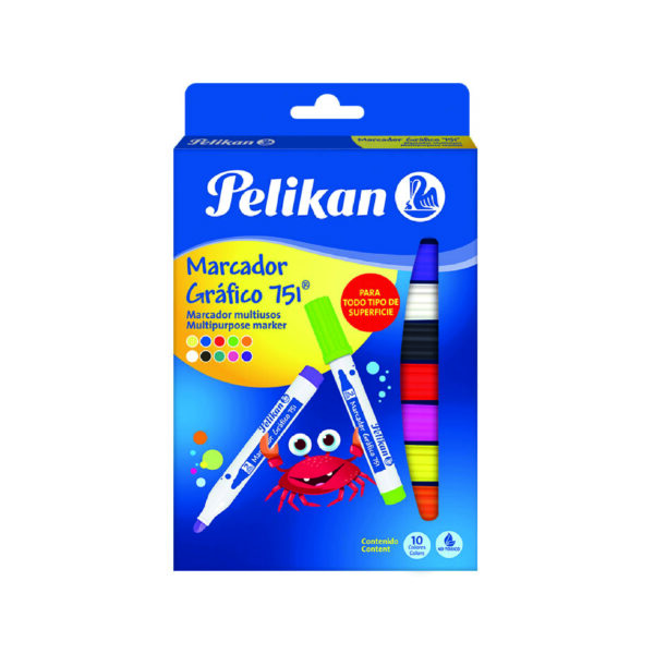 ART_MARCADOR PELIKAN X 10UND 751 GRAFICO Marcador Pelikan *10 UND 751 Grafico