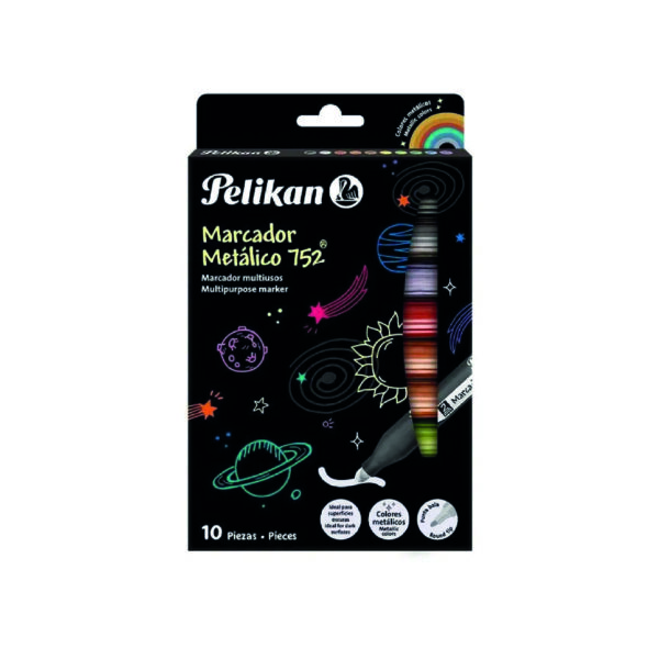 ART_MARCADOR PELIKAN X 10UND 752 METALICO Marcador Pelikan *10 UND 752 Metálico