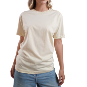 Camiseta Silueta Essential 200gr – 100% Algodón Peruano – Vainilla